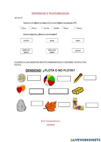 Densidad y flotabilidad
