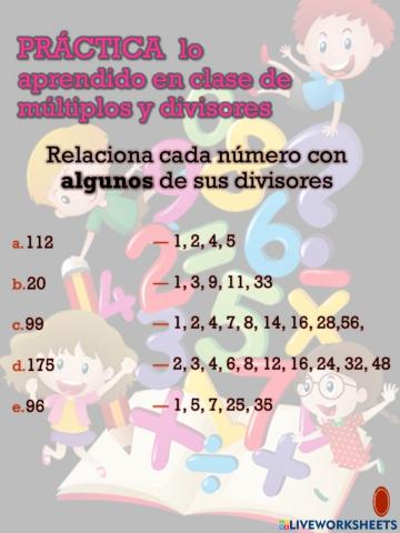 Divisores de un número