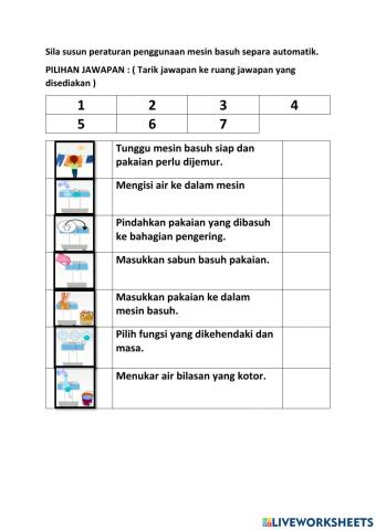Peraturan mesin basuh separa automatik