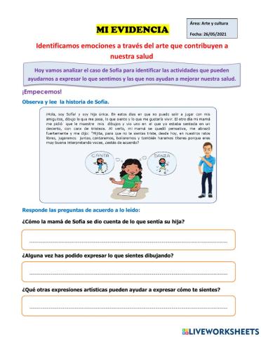 Identificamos emociones a través del arte que contribuyen a nuestra salud