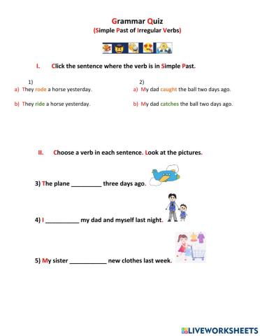 Iirregular verbs quiz (part 2)