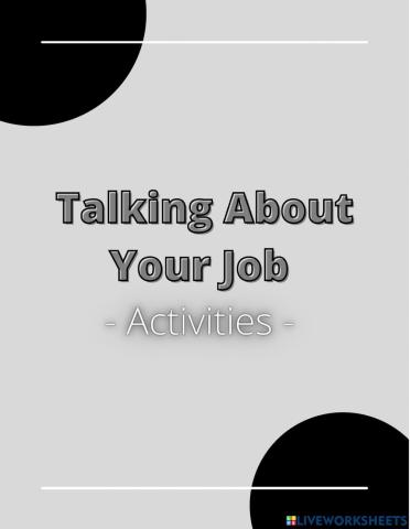 Verb to be and articles