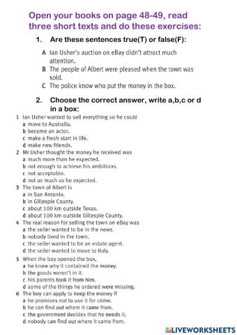 Reading Unit5E Solutions 7 class