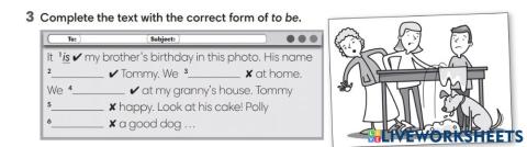 Verb to be - Affirmative and negative