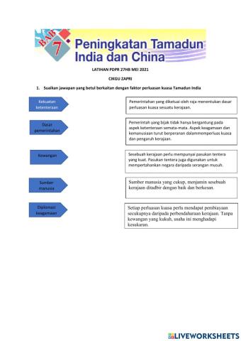 Peningkatan Tamadun India dan China