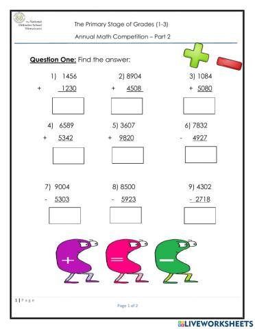 Math competition -  part 2