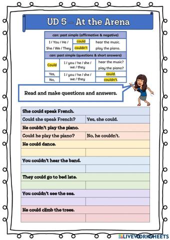 5º UD 5 - At the Arena Ficha 6