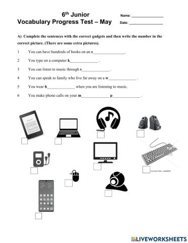 Progress technology 6th grade