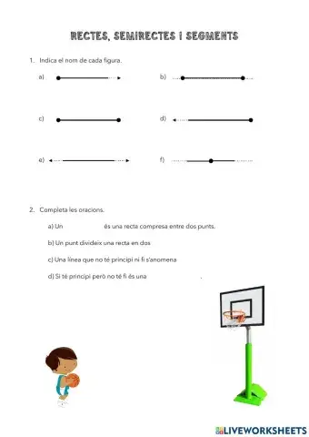 Rectes, semirectes i segments