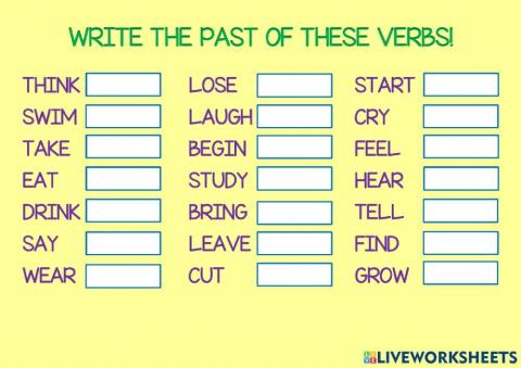 Verbs in the past
