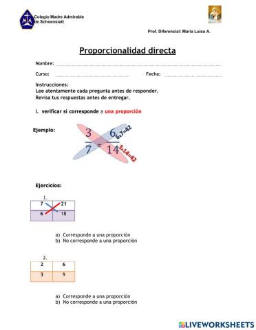 Proporcionalidad directa