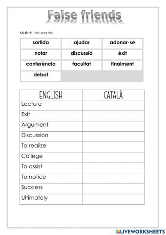 False friends 3