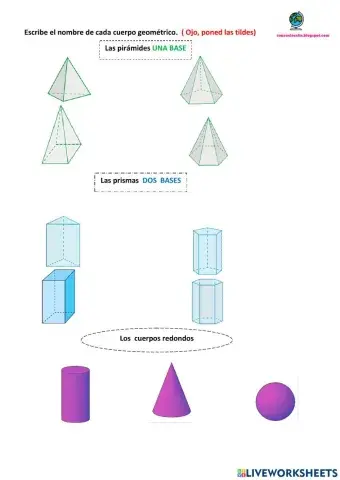 Cuerpos geométricos y redondos