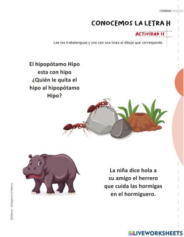 Actividad 12 letra H
