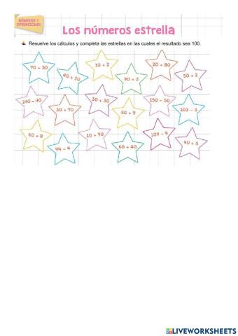 Sumas y restas que dan 100