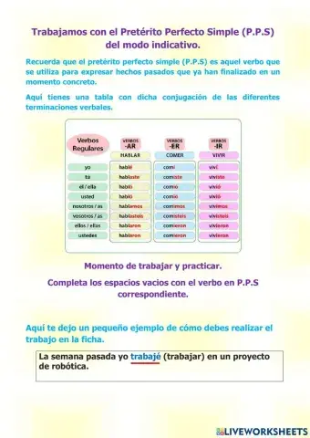 Pretérito perfecto simple