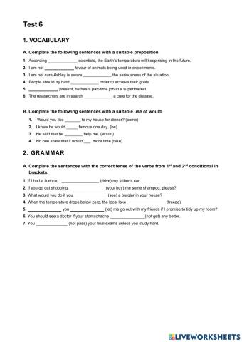 Preparación Suficiencia Level III: Test 6