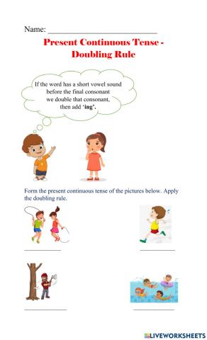 Present Continuous Tense Doubling