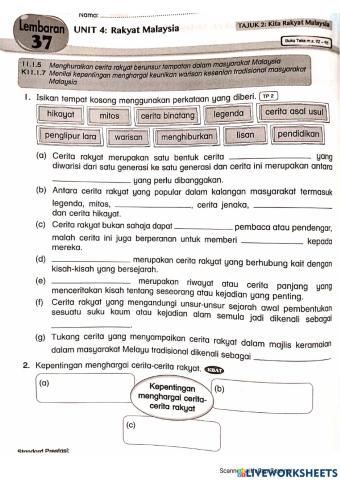 Cerita rakyat berunsur tempatan dalam masyarakat Malaysia