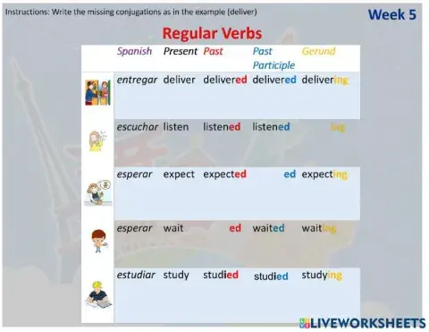 KIDS Verbs Week 5