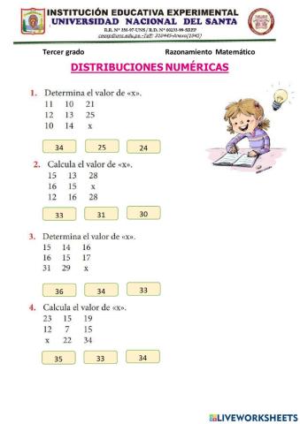 Distribuciones numéricas