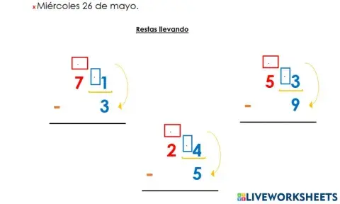 Restas pidiendo prestado