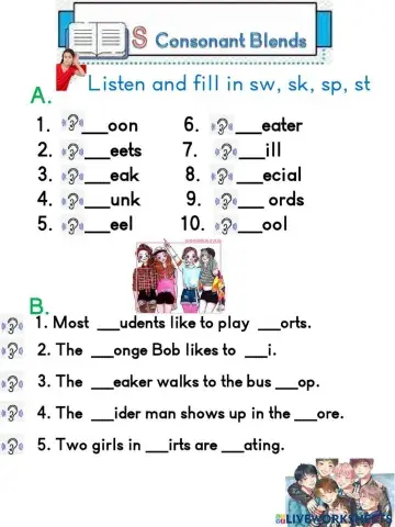 S Consonant Blends