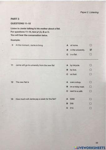 K5 - Listening - Test 2 - Part 3