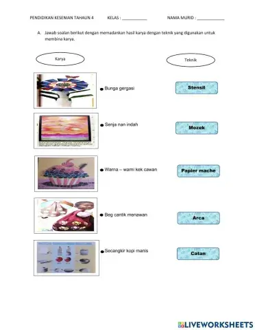 Pendidikan kesenian Tahun 4