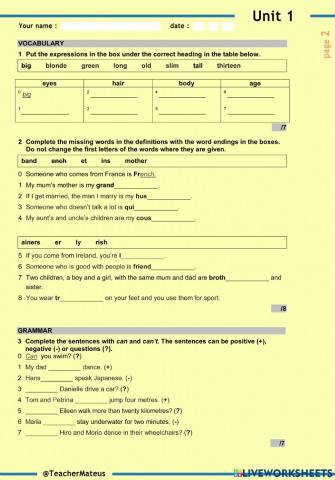 WW 1 - TEST - Unit 1 - PAGE 2