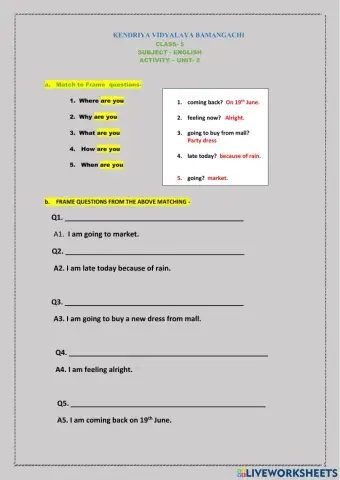 Framing of questions