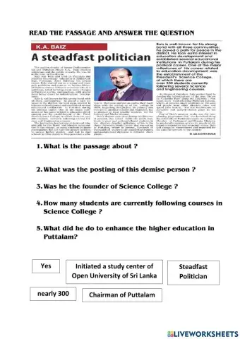 Reading Comprehension