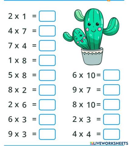 Las tablas de multiplicar