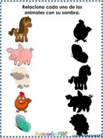 Silueta de animalito y su sombra