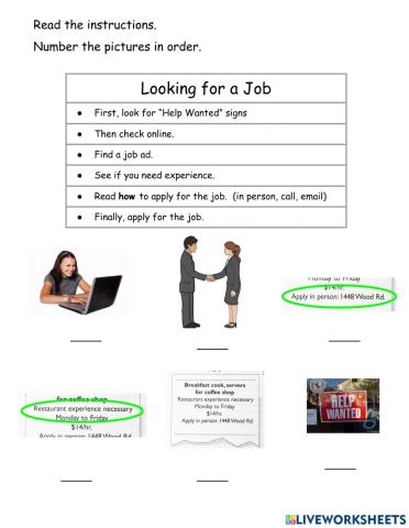 Looking for Work Vocabulary2