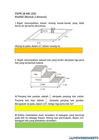 RUANG (Bentuk 3 dimensi)