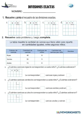 Divisiones inexactas