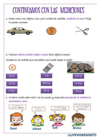 Continuamos con las mediciones