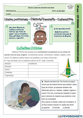 Atividade interdisciplinar