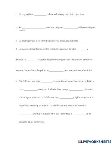 La formacion de la tierra