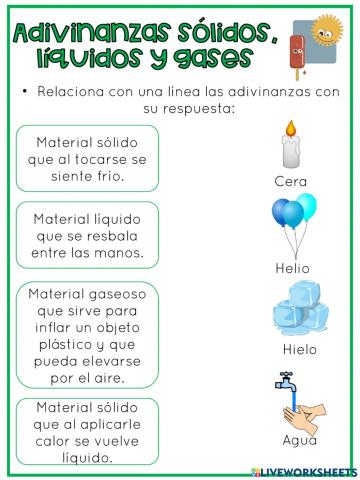 Adivinanzas materiales