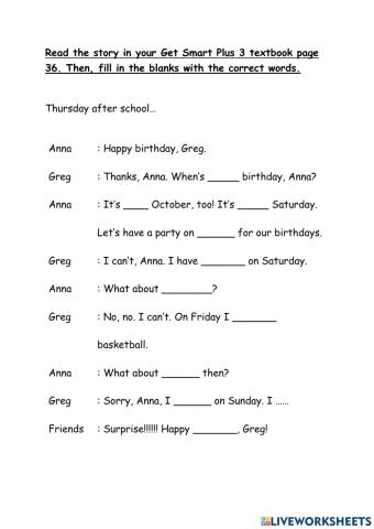 Get Smart 3 Textbook page 36