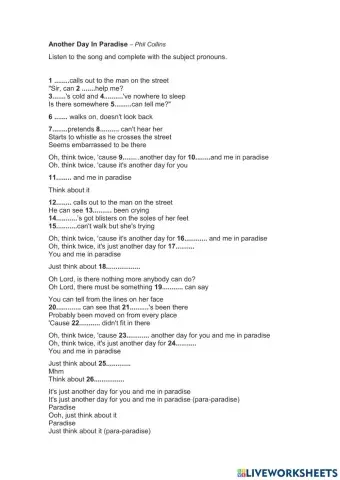 Another Day In Paradise