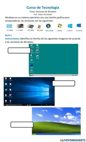 Versiones de windows