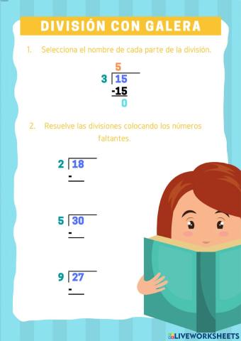 Partes de la división