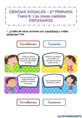 EL TIEMPO. PASADO PRESENTE Y FUTURO. CIENCIAS SOCIALES