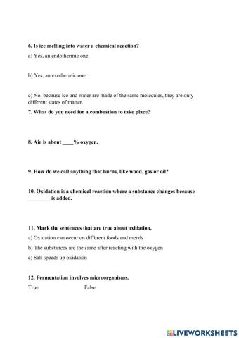 Chemical reactions p. 2