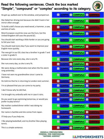 Simple, Compound Or Complex Sentence