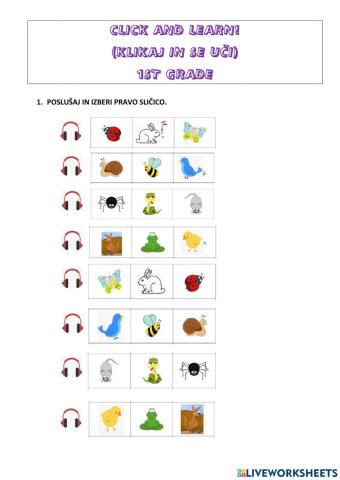 Click and learn 1st grade REVISION