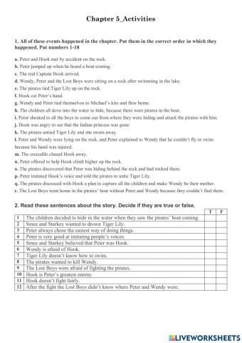 Chapter 5-Activities (Peter Pan)